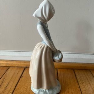 Lladro “Girl with Hen and Basket of Chicks”